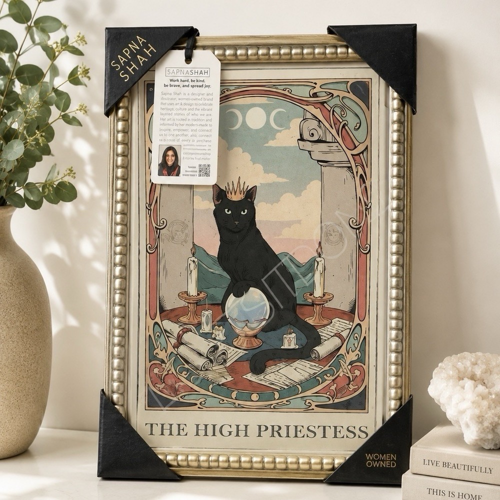 Sapna Shah "The High Priestess" Tarot Art Print Art Nouveau NWT Viral
